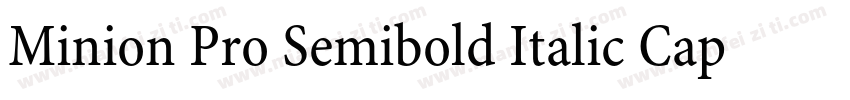 Minion Pro Semibold Italic Caption字体转换